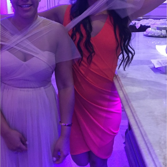 Rachel Roy Draped Sheath Dress Stretch Tulip Hem - Picture 6 of 11